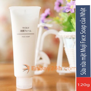 Sữa rửa mặt Muji Face Soap scrub 120g hàng Nhật Bản