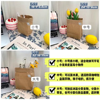 【Sẵn sàng giao hàng】túi giấy kraft túi giấy kraft có quaiins Xiaohongshu túi đựng giấy kraft chống thấm dầu mỹ