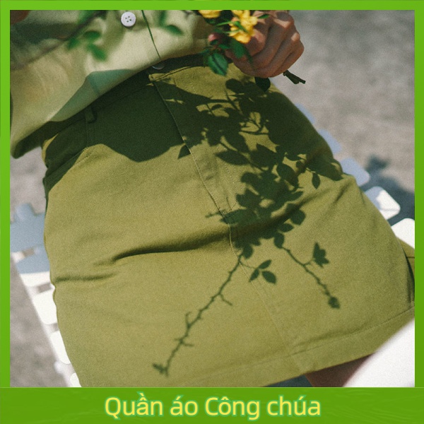 Chân Váy Denim Chữ A Lưng Cao Màu Xanh Bơ Phong Cách Hàn Quốc Thời Trang Mùa Hè Hàng Mới 2022 Dành Cho Nữ Z2