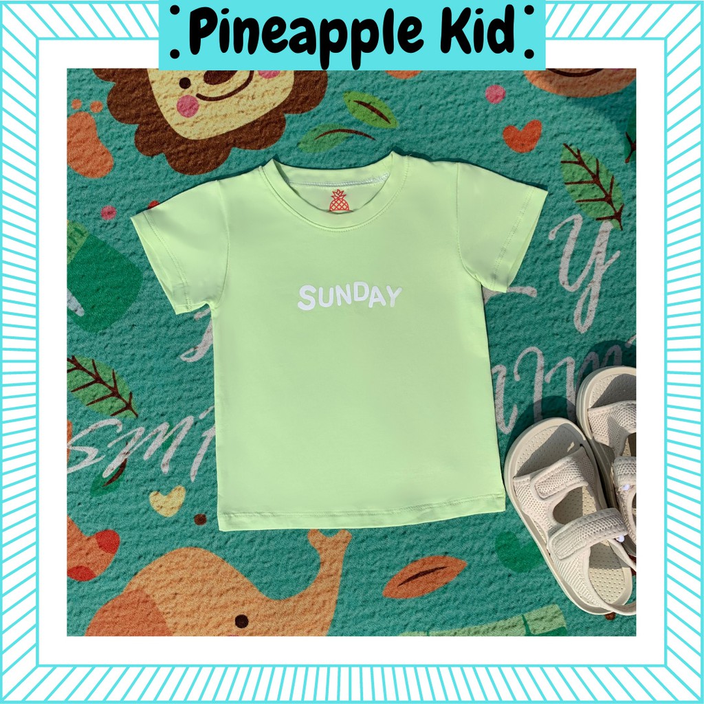 [Nhập ICLN8136 giảm 50%]Áo Thun Áo Phông Cho Bé Trai Bé Gái Cotton Đẹp Thoáng Mát PineappleKid, cho bé (6 - 16 kg).