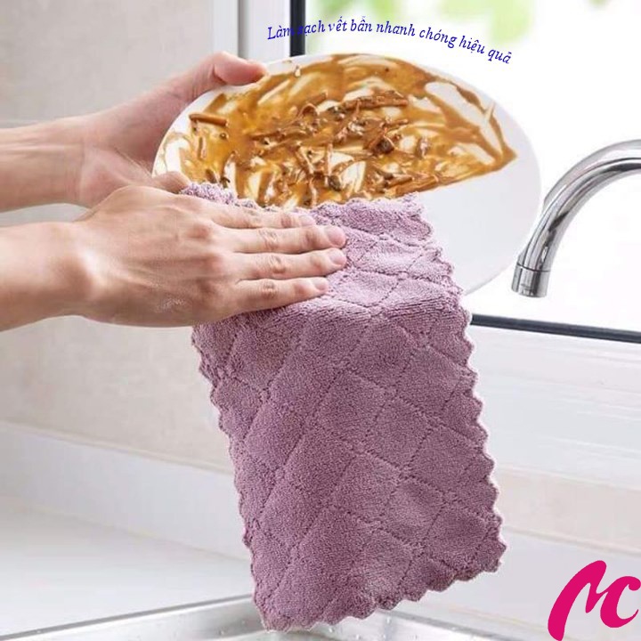 Combo 5 khăn lau bếp đa năng 2 mặt sợi bông siêu thấm nước tiện lợi_CC888