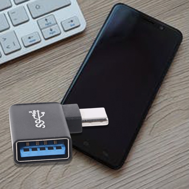 Đầu Chuyển Đổi USB A 3.0 Sang 90 Độ 3.1 Type C Cho Điện Thoại