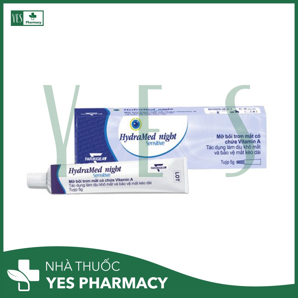 Mỡ vitamin A tra mắt Hyramed Night Sensitive - Nhà thuốc Yes Pharmacy