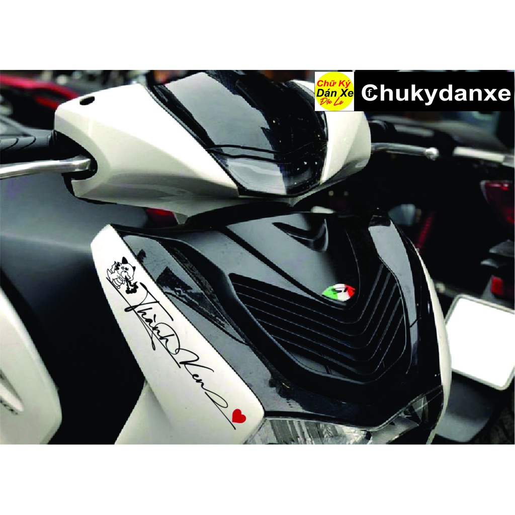 In chữ dán xe theo tên khách hàng :bấm xem video siêu phẩm mẫu kí đẹp 2022 - decal tem xe máy - logo xe máy - hình