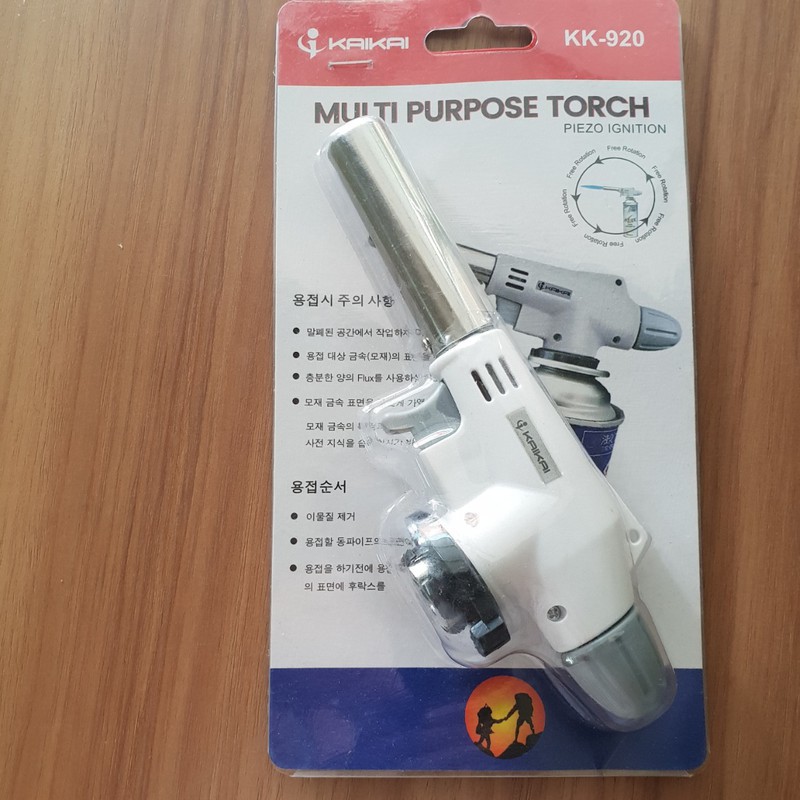 Đèn khò gas đánh điện màu trắng