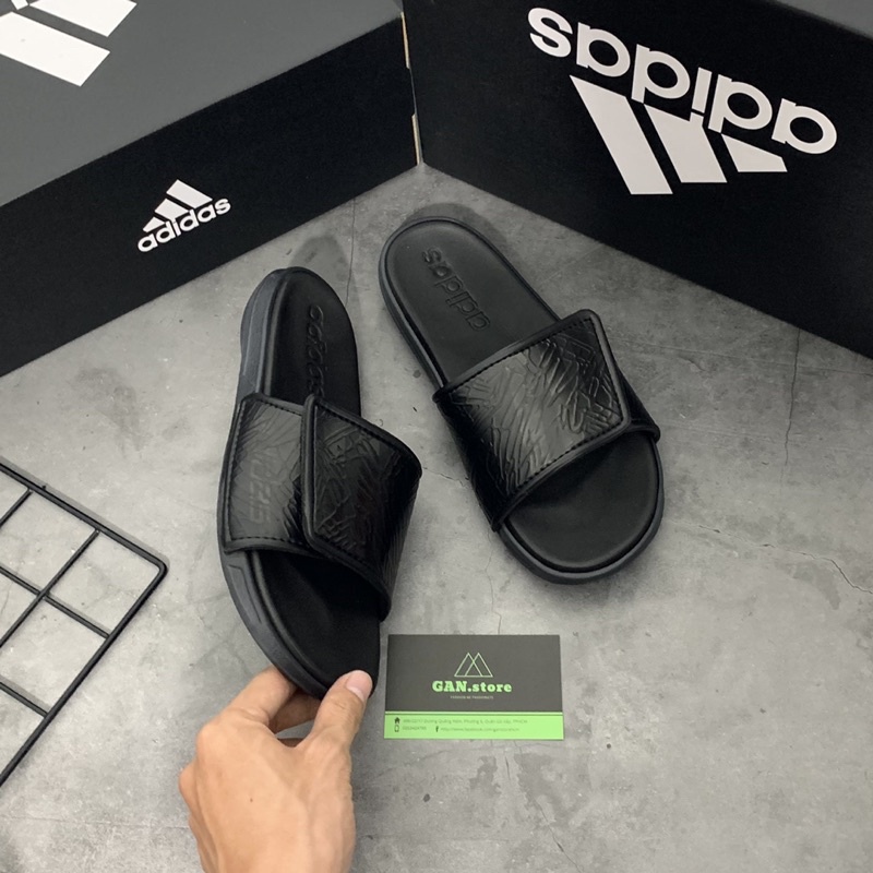 DÉP ADIDAS NỆM QUAI DA ÊM ÁI TUYỆT ĐẸP - Full box hcm bảo hành 3 tháng