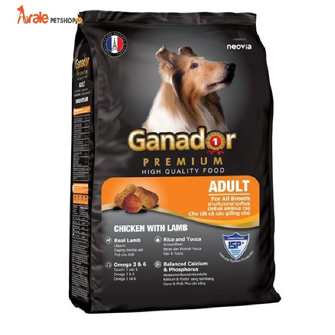 Thức ăn hạt Ganador giành cho chó trưởng thành vị thịt cừu 400G, 1.5kg