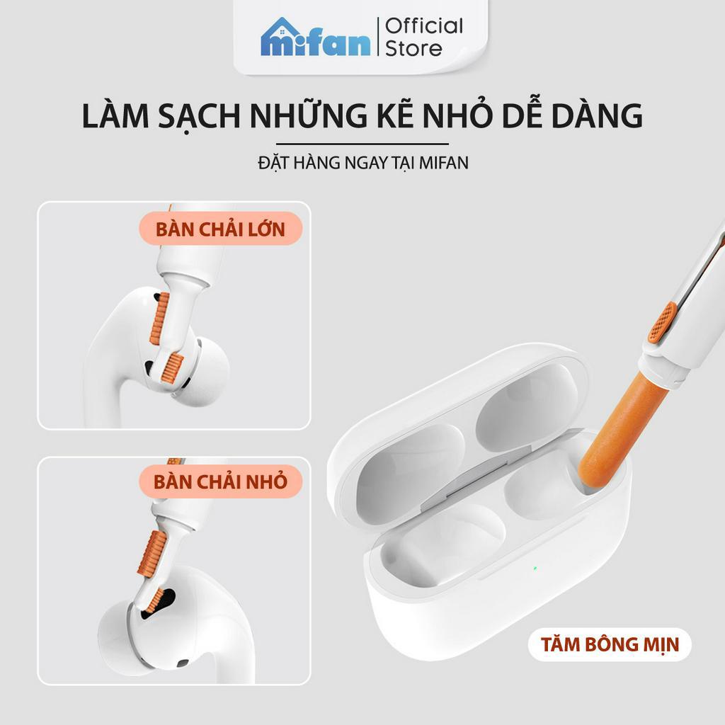 Bộ dụng cụ vệ sinh tai nghe bluetooth, điện thoại, máy tính, laptop đa năng 8 trong 1 cao cấp Mifan Q6X 2023