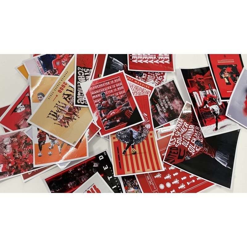 Set 40 hình dán sticker trang trí CLB Manchester United