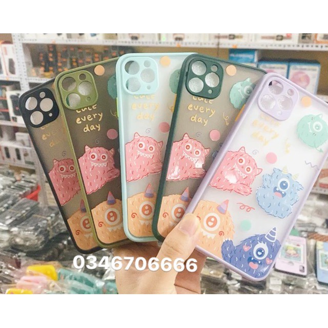 (5 màu)Ốp nhám bảo vệ cam thú lông cute Ip11/ ip11 pro/ ip11 pro Max ♥️