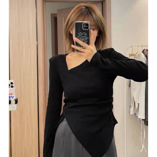 Sét áo thun dài tay dây rút sườn áo quần vải Nữ 6sstore