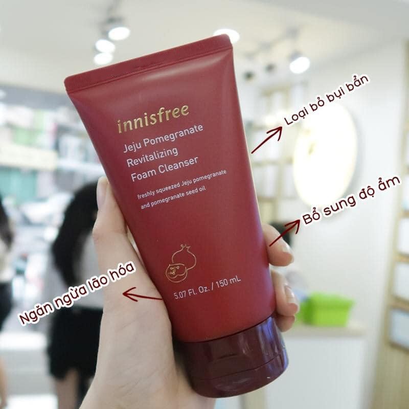 Sữa Rửa Mặt Innisfree Green Tea - Jeju Volcanic - Jeju Pomegranate 150ml