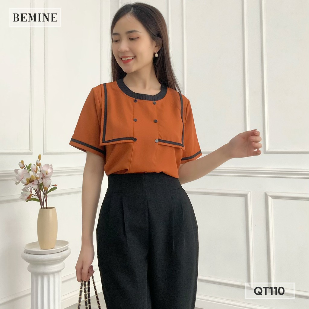 Quần tây kiểu eo túi xéo BEMINE QT110ĐEN