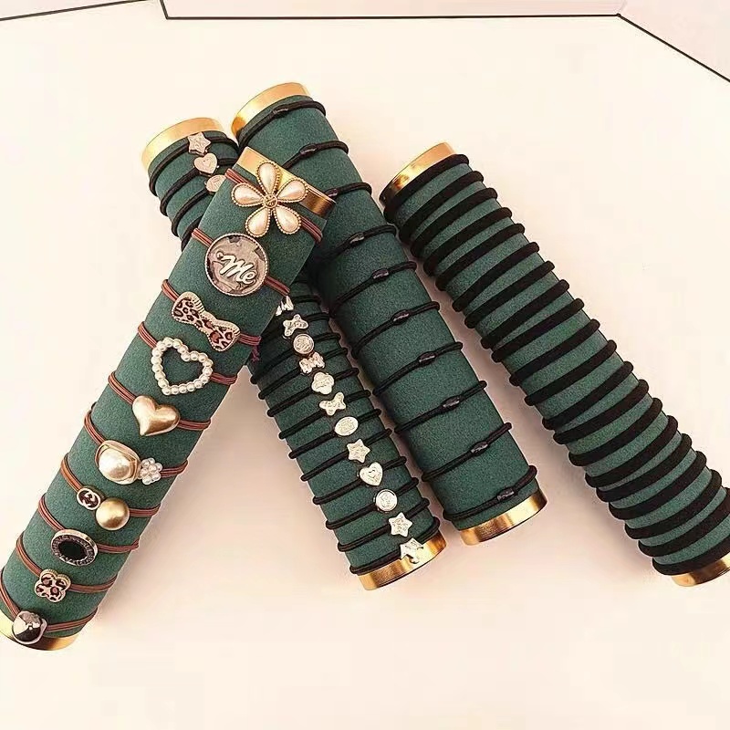 Bộ 60 Dây Buộc Tóc Cao Su In Họa Tiết Da Báo Màu Đen Đơn Giản Dễ Phối Đồ Dây Cột Tóc Thiết Kế Xinh Xắn Hợp Thời Trang
