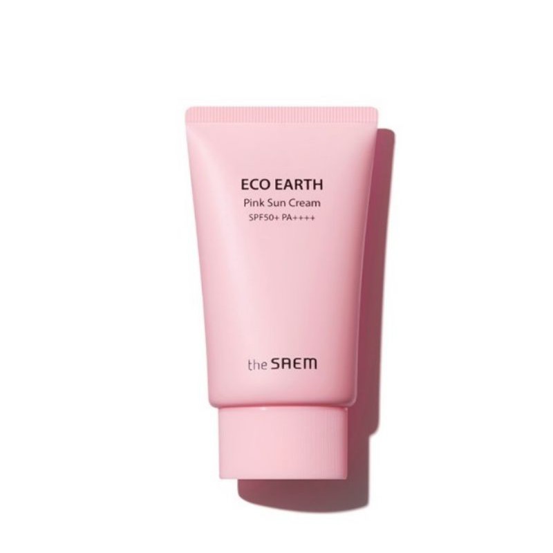 [Mẫu mới] Kem chống nắng The Saem Eco Earth Pink Sun Cream SPF50+ PA++++ 50ml