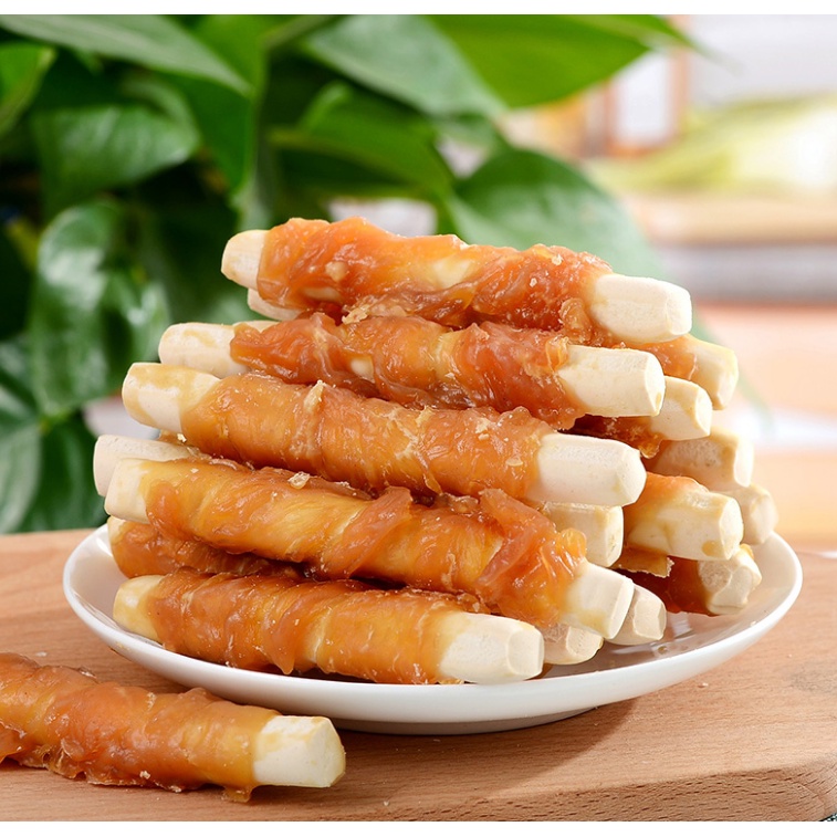 XƯƠNG GẶM CHO CHÓ VỊ SỮA BỌC THỊT GÀ GÓI 400 GRAM  -  LOVE PETS SHOP