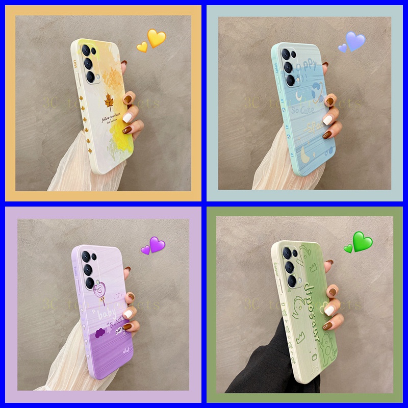 ốp lưng OPPO Reno5 ốp lưng OPPO Reno 5 5G Điện Thoại Viền Thẳng Họa Tiết Tranh Sơn Dầu Sáng Tạo Ốp OPPO Reno5