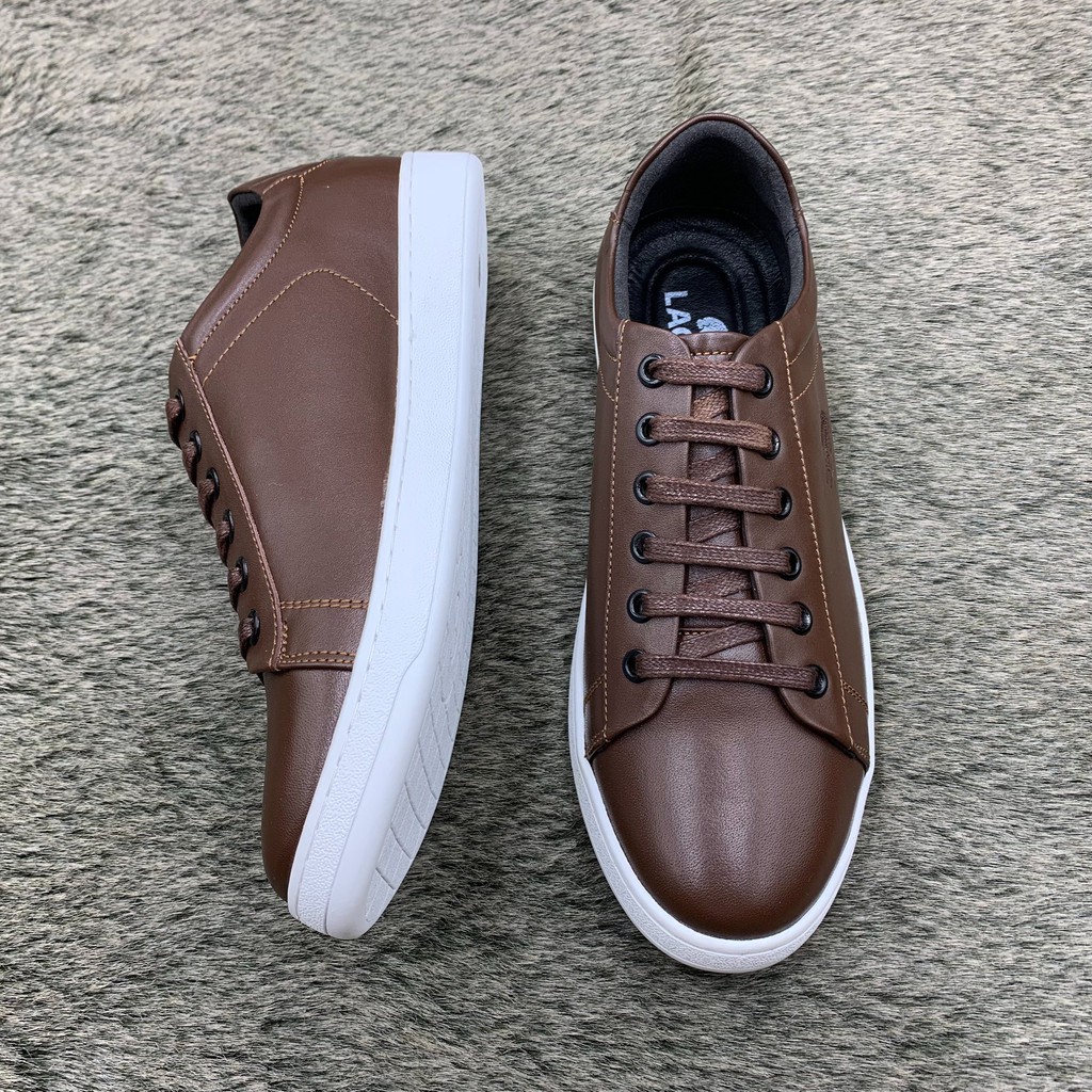 Giầy thể thao/sneaker nam da bò thật in logo Casau