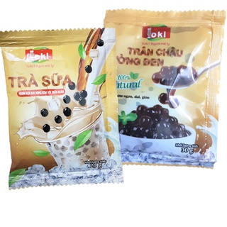 Set trà sữa trân châu đường đen Yoki 50g