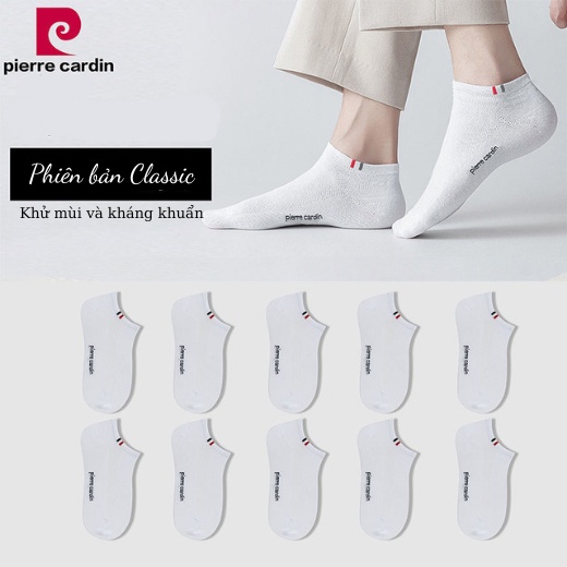 Tất Nam Pierre Cardin chính hãng set 10 đôi Sợi Cao Cấp thoáng khí, thấm hút, kháng khuẩn, săn sale combo vớ nam đàn hồi