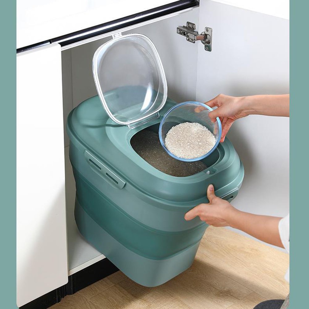 Thùng đựng gạo thông minh dung tích 25l có thể gấp gọn