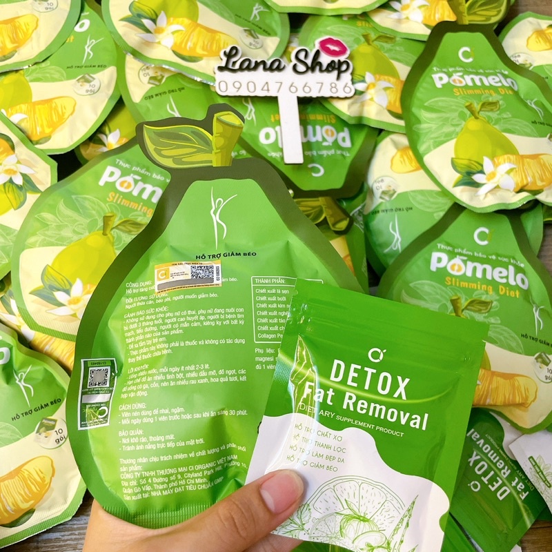 Kẹo bưởi giảm cân Pomelo tặng detox