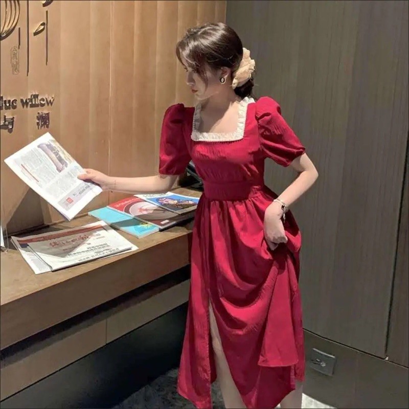 ĐẦM DIỀM CỔ VUÔNG SẺ TÀ | BigBuy360 - bigbuy360.vn