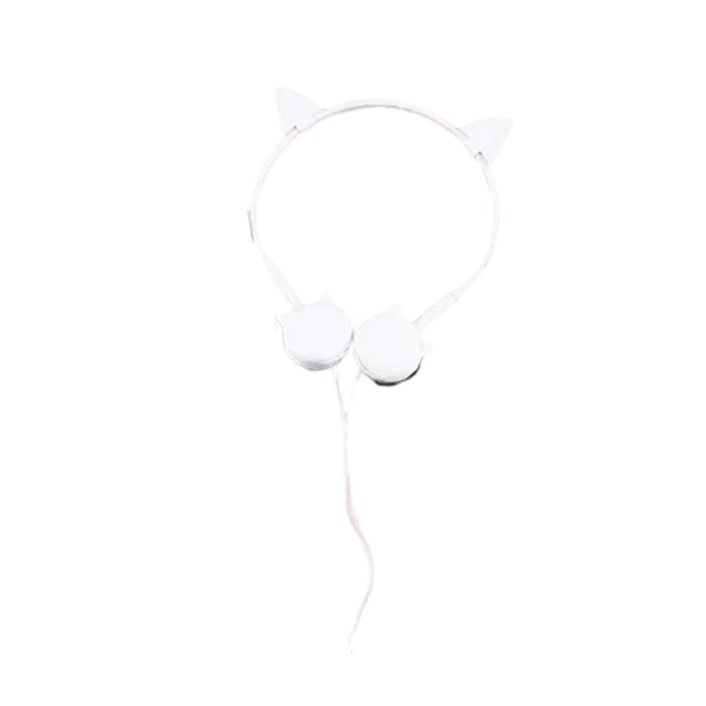 Tai Nghe Có Dây 3.5Mm 3.5Mm Hình Tai Mèo Dễ Thương Kèm Micro Cho Điện Thoại