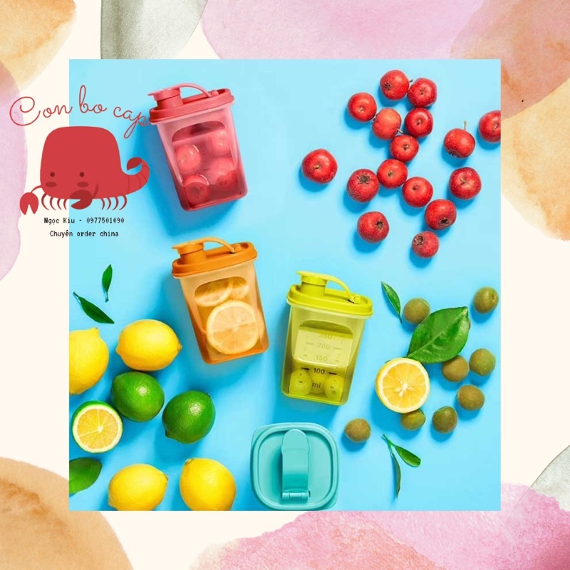 Set Bình Slim Line Pitcher Đựng Nước Uống Đẹp 350ml Tupperware - Đựng Đồ Uống Healthy Nước Đá Ép Trái Cây - Con Bọ Cạp