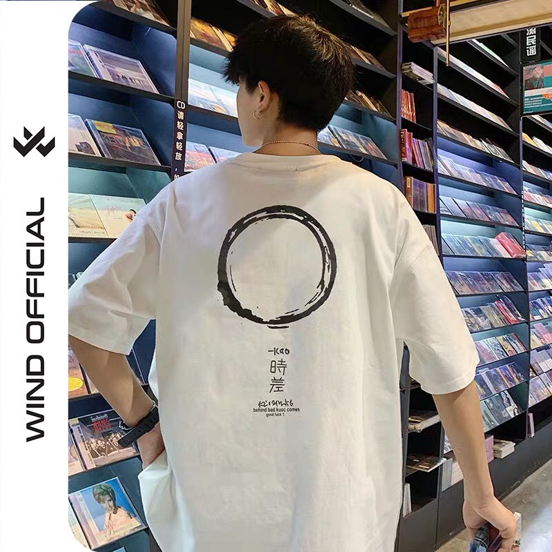 Áo thun tay lỡ WIND phông unisex form rộng thun cotton KAO thời trang nam nữ oversize | BigBuy360 - bigbuy360.vn