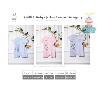 Body cộc tay heo con kẻ ngang Lapomme JS034