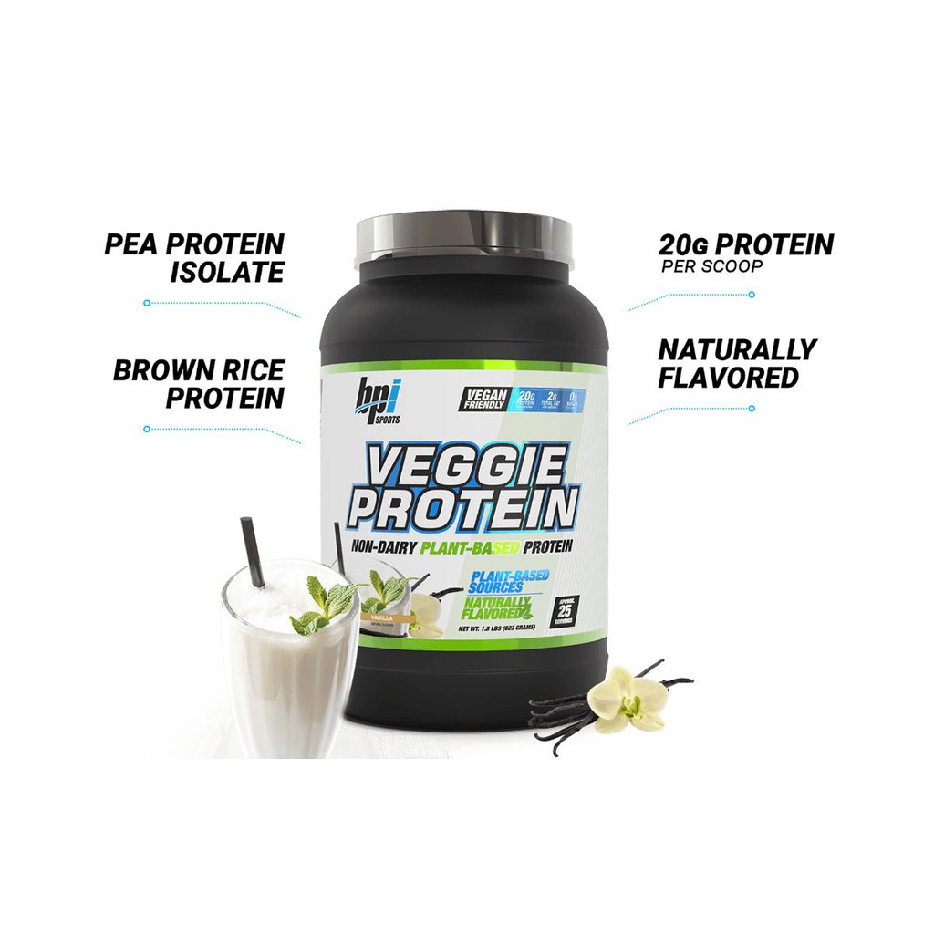 Veggie Protein BPI 25 lần dùng – Sữa đạm thực vật cao cấp cho người an chay, thể thao