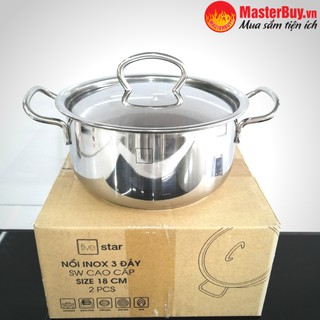 Nồi Inox 3 Đáy Sandwich 18cm Fivestar N18-SW