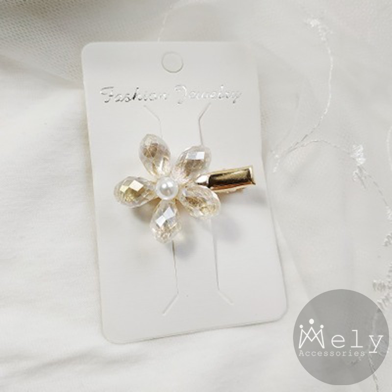 KẸP TÓC HOA PHA LÊ NHIỀU MÀU- MELY 910