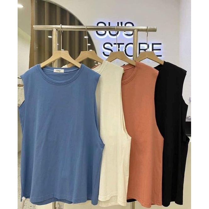 Áo tank top trơn ,AN MINH,chất cotton ,from unisix,siêu xinh