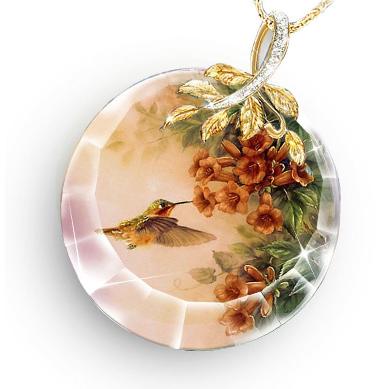 Vòng cổ Mặt Đá Pha Lê Tự Nhiên Mới