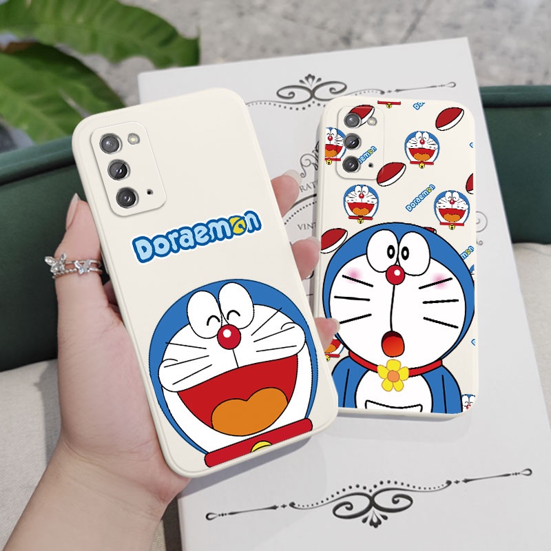 Ốp Điện Thoại Silicon Dẻo In Hình Mèo Xanh Dương Cho Samsung Galaxy Note 20 Ultra 10 Plus 9