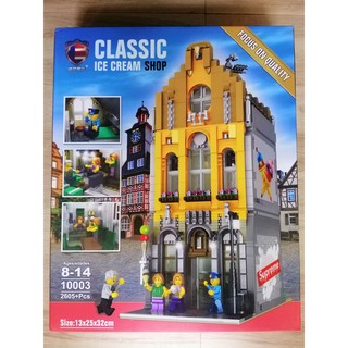 (có sẵn) Lắp ghép Mô hình Creator street Ice Cream shop Tiệm bán kem đường phố Le10003