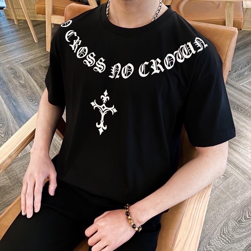 Áo thun tay lỡ No Cross No Crown /Áo phông unisex Mikenco chất cotton mềm nam nữ đều mặc được