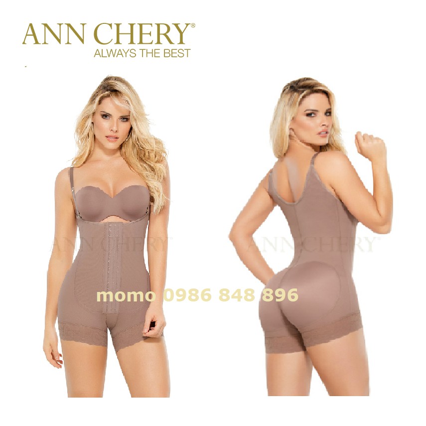 Bộ Bodysuit 3 trong 1 Ann Chery 1041 màu ca cao, nâng mông, siết eo, đẩy ngực, mặc quần áo tuyệt đẹp