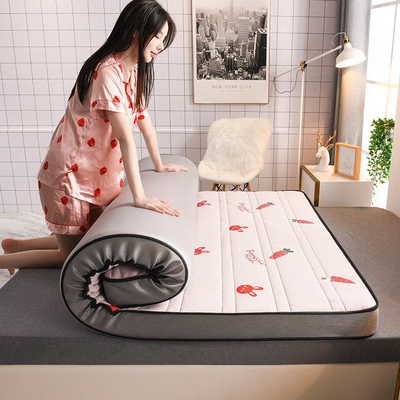 Nệm cao su memory foam đệm dày hơn xốp đơn và đôi 1,5m ký túc xá sinh viên có thể gấp lại được <