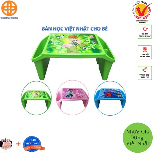 Bàn học cho bé đa năng -BÀN HỌC NHỰA TRẺ EM Việt Nhật Cỡ To-Nhỏ. Đủ màu.