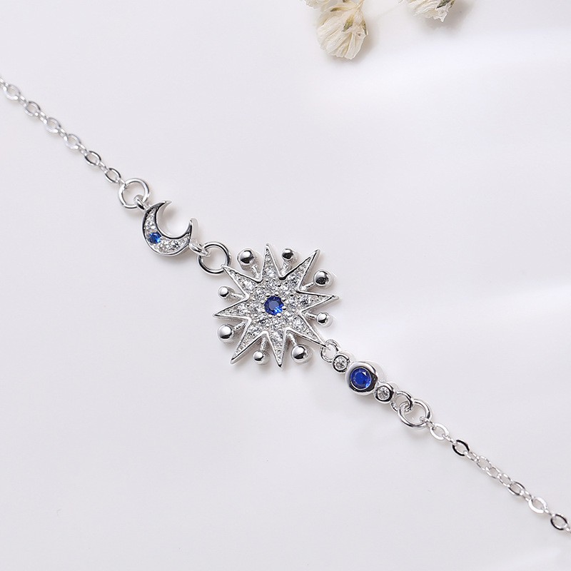 Vòng Tay Bạc Ý S925 Cao Cấp Mặt Trời Tỏa Sáng L2555 - Bảo Ngọc Jewelry