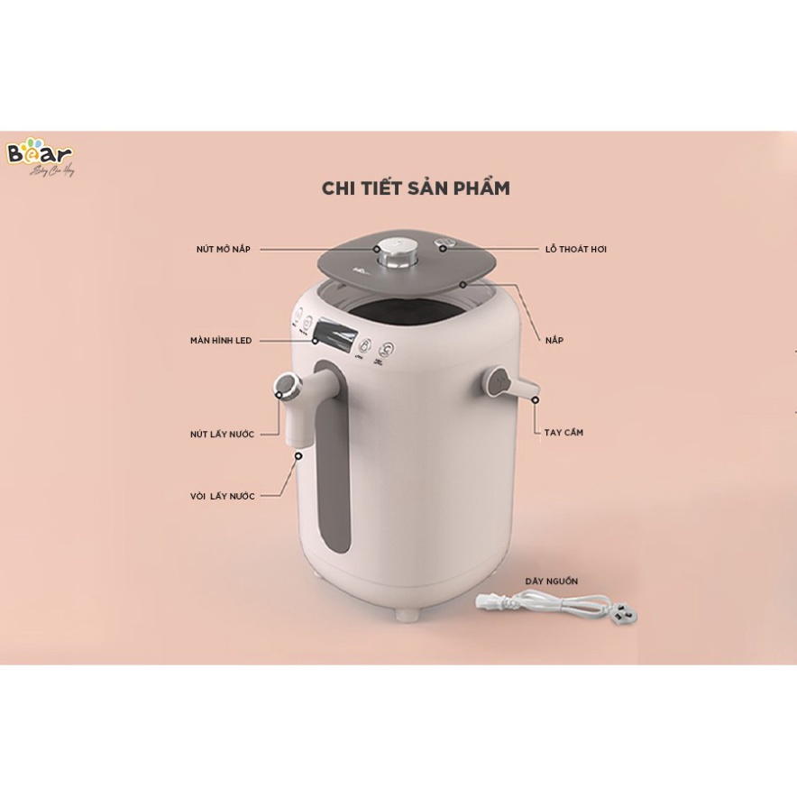 Bình đun nước nóng giữ nhiệt siêu tốt Bear KE-B30V1 Dung tích 3 Lít | BigBuy360 - bigbuy360.vn