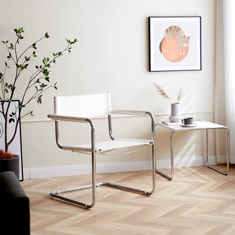 Ghế bành Bauhaus da yên cao cấp - Bắc Âu