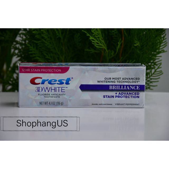 Kem đánh răng trắng răng Crest 3D White Brilliance 116g