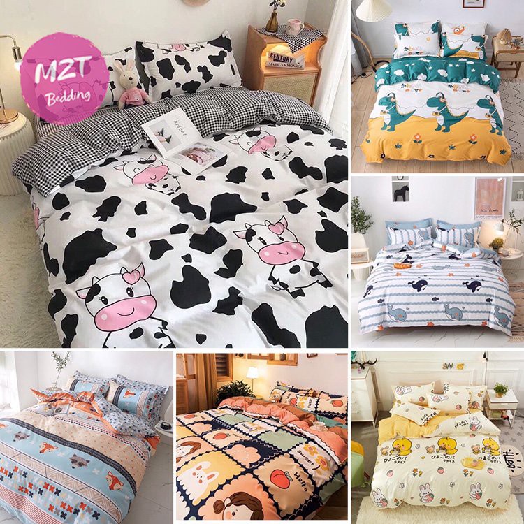 Bộ chăn ga Cotton poly thú cưng M2T bedding chăn ga hàn quốc đủ màu đủ size