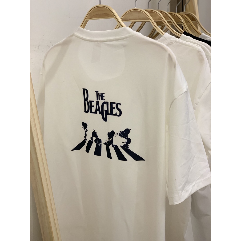 Áo thun Unisex form rộng in hình chú Chó The Beagles, áo phông Unisex tay lỡ nam nữ vải Cotton Freesize - JT37