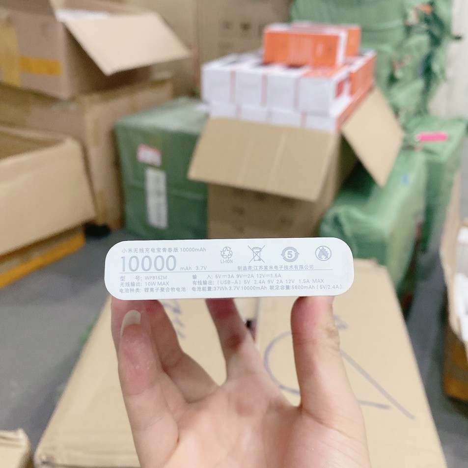 [Tặng Cáp 3 đầu] Sạc dự phòng xiaomi không dây 10000mAh kết hợp 1 cổng usb,sạc nhanh QC3.0, Bảo hành 1 đổi 1 6 tháng