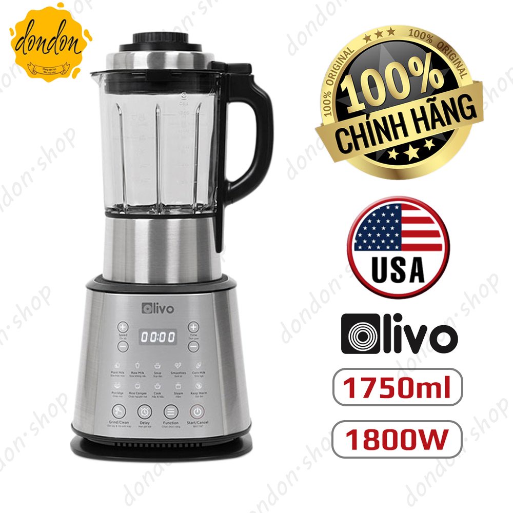 Máy Làm Sữa Hạt OLIVO X20 1800W Chính hãng - BH 24 tháng Máy Xay Sinh Tố, Làm Sữa Hạt Siêu Mịn Thương Hiệu Mỹ